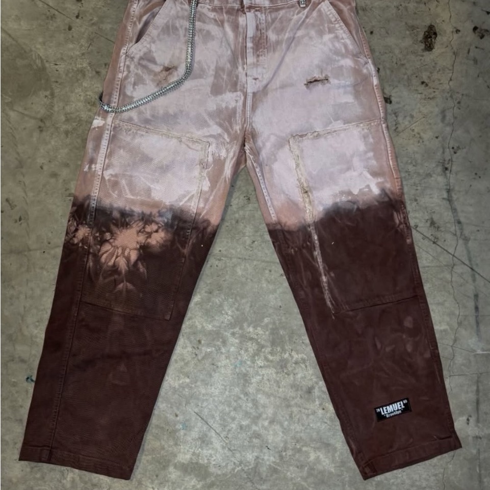 Two-Tone Cargo Pants For Men - Brown And Tan